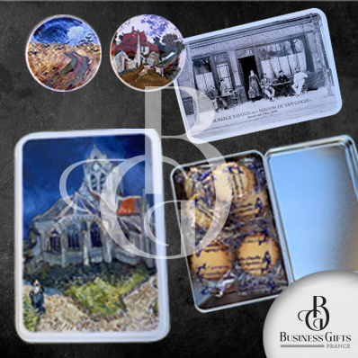 Exemples de produits uniques réalisés pour la boutique Ravoux dite Maison Van Gogh | Business Gifts France, le spécialiste des Cadeaux d'Affaires de Prestige et Cadeaux d'Entreprise Haut de Gamme