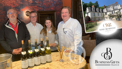 Préparation de la soirée wine business au château de Beaulieu organisé par Business Gifts France, le spécialiste des Cadeaux d'Affaires de Prestige et Cadeaux d'Entreprise Haut de Gamme