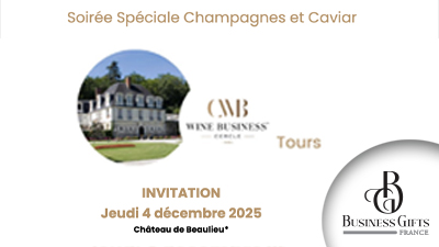 Invitation Cercle Wine Business Tours jeudi 4 décembre Business Gifts France, le spécialiste des Cadeaux d'Affaires de Prestige et Cadeaux d'Entreprises Haut de Gamme